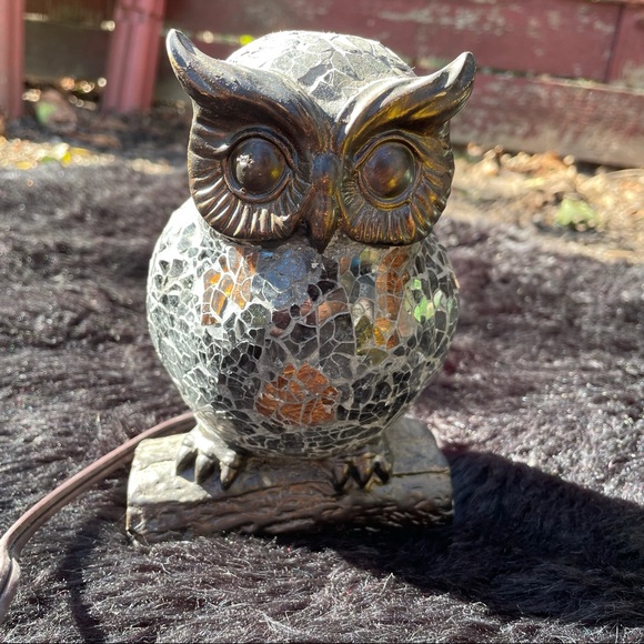 Other - Retro spooky OWL mosaic lamp woodland charm night light